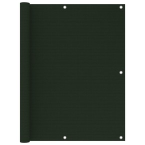 VidaXL Balkonsko platno temno zeleno 120x300 cm HDPE
