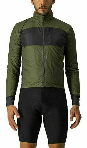 Castelli Unlimited Puffy Jacket Light Military Green/Dark Gray XL Jakna