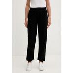 HUGO loungewear hlače ženske z bombažem FLOKKY_PANT črna 50566682