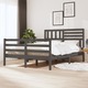 shumee Okvir za posteljo, siv, masivni les, 140 x 200 cm