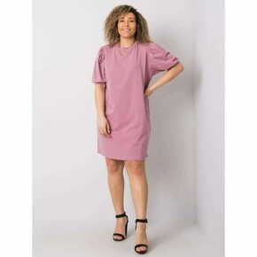 BASIC FEEL GOOD Ženska bombažna plus size obleka JASMINE roza RV-SK-6319.65_362647 XL