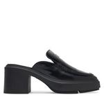Natikači Calvin Klein Block Heel Mule Lth Hdw HW0HW03175 Črna
