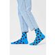 Nogavice Happy Socks moške - modra. Visoke nogavice iz kolekcije Happy Socks. Model izdelan iz vzorčastega materiala.