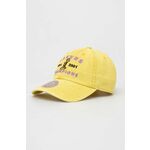 Bombažna bejzbolska kapa Mitchell&amp;Ness Los Angeles Lakers rumena barva - rumena. Kapa s šiltom vrste baseball iz kolekcije Mitchell&amp;Ness. Model izdelan iz tkanine z nalepko.