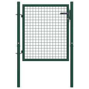 VidaXL Vrata za ograjo iz jekla 100x125 cm zelena