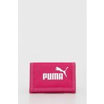 Denarnica Puma ženski, roza barva - roza. Mala denarnica iz kolekcije Puma. Model izdelan iz tekstilnega materiala. Model je enostaven za čiščenje in vzdrževanje.