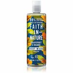 Faith In Nature Poživljajoč naravni gel za prhanje grenivke in pomaranče ( Body Wash) (Objem 400 ml)