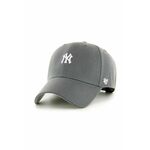 Bombažna bejzbolska kapa 47 brand MLB New York Yankees siva barva, B-BRMPS17WBP-CC - siva. Kapa s šiltom vrste baseball iz kolekcije 47 brand. Model izdelan iz pletenine z nalepko.