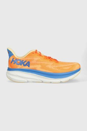 Tekaški čevlji Hoka Clifton 9 oranžna barva - oranžna. Tekaški čevlji iz kolekcije Hoka. Model zagotavlja blaženje stopala med aktivnostjo.