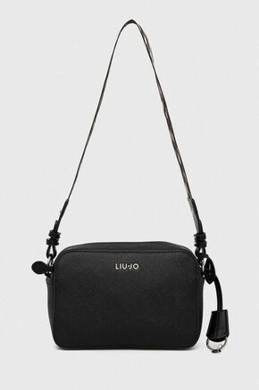 Torbica Liu Jo črna barva - črna. Majhna torbica iz kolekcije Liu Jo. Model na zapenjanje