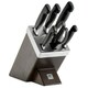 Zwilling J.A.Henckel Kompleti nožev Kovani kuhinjski noži s škarjami v črni barvi Four Star 7 EL v samoostrilnem bloku