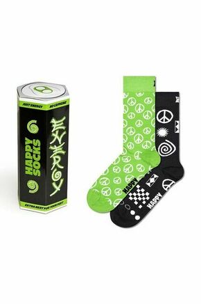 Nogavice Happy Socks Gift Box Energy Drink 2-pack - pisana. Nogavice iz kolekcije Happy Socks. Model izdelan iz elastičnega