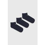 Nogavice Emporio Armani Underwear 3-pack moški, mornarsko modra barva - mornarsko modra. Kratke nogavice iz kolekcije Emporio Armani Underwear. Model izdelan iz elastičnega materiala. V kompletu so trije pari.