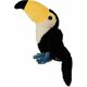 Dog Fantasy Recycled Toy piskajoči tukan z šelestečim repom 23 cm