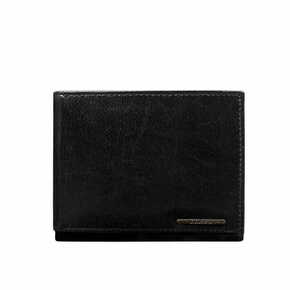 CEDAR Črna moška usnjena denarnica brez zaponke CE-PR-FRM-70-06.35_288964 Univerzalni