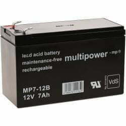 POWERY Svinčev Akumulator MP7-12B VdS / LC-R127R2PG1 12V 7Ah (nadomešča 7