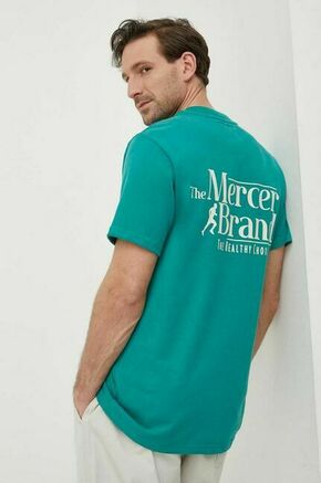 Bombažna kratka majica Mercer Amsterdam zelena barva - zelena. Kratka majica iz kolekcije Mercer Amsterdam
