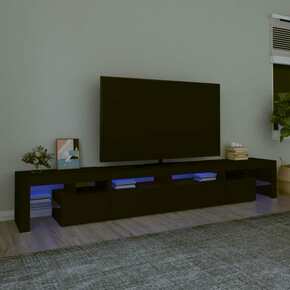 VidaXL TV omarica z LED lučkami črna 280x36