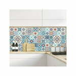Komplet 60 stenskih nalepk Ambiance Tiles Azulejos Antibes, 10 x 10 cm
