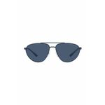 Sončna očala Emporio Armani moška, mornarsko modra barva - mornarsko modra. Sončna očala iz kolekcije Emporio Armani. Model s toniranimi stekli in okvirji iz kovine. Ima filter UV 400.