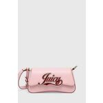Torbica Juicy Couture roza barva - roza. Majhna torbica iz kolekcije Juicy Couture. Model na zapenjanje, izdelan iz ekološkega usnja.