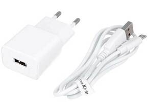 Maxlife adapter in kabel hitri MicroUSB - USB 2.1a