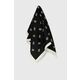 Svilena rutica By Malene Birger MONNIS črna barva, Q70130019 - črna. Rutica iz kolekcije By Malene Birger. Model izdelan iz vzorčaste tkanine.