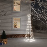 Novoletna jelka stožec 108 hladno belih LED lučk 70x180 cm
