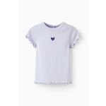Kratka majica za dojenčka zippy vijolična barva - vijolična. Kratka majica za dojenčka iz kolekcije zippy. Model izdelan iz enobarvne pletenine.