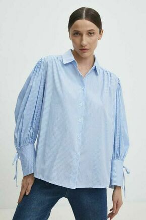 Bombažna srajca Answear Lab ženska - modra. Srajca iz kolekcije Answear Lab