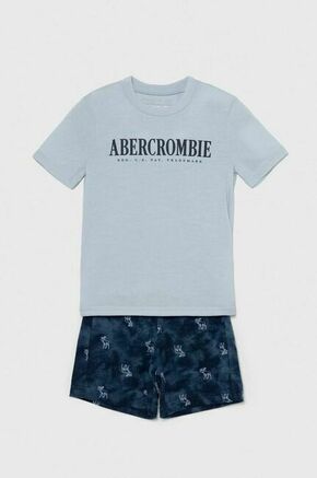 Otroška pižama Abercrombie &amp; Fitch - modra. Otroški pižama iz kolekcije Abercrombie &amp; Fitch. Model izdelan iz elastične pletenine. Nežen material