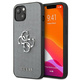 Guess GUHCP13SSA4GSGR iPhone 13 mini 5,4" siv trdi ovitek Saffiano 4G Metal Logo