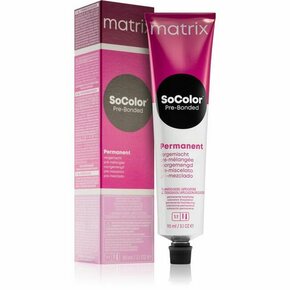 Matrix SoColor Pre-Bonded Blended permanentna barva za lase odtenek 4Aa Mittelbraun Asch Asch 90 ml