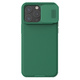 oklepni magnetni ovitek nillkin camshield pro za iphone 15 pro s pokrovom za kamero - zelen