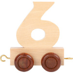 Vagon lesenega tira - naravno število - številka 6