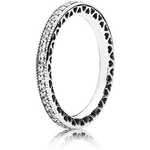 Pandora Ljubezen prstan s kristali 190963CZ (Obseg 56 mm) srebro 925/1000