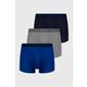 Boksarice Under Armour 3-pack moški, mornarsko modra barva - mornarsko modra. Boksarice iz kolekcije Under Armour. Model izdelan iz gladke, elastične, udobne pletenine. V kompletu so trije pari. Nežen material, prijeten na dotik.