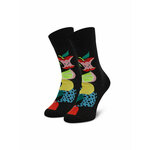 Happy Socks Visoke nogavice Unisex FRU01-9300 Črna