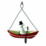 Božični viseči okrasek G-Bork Snowman In Rowboat