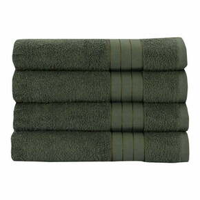 Temno zelene bombažne brisače v kompletu 4 ks 50x100 cm – Good Morning