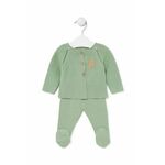 Otroški bombažni komplet Tous zelena barva - zelena. Komplet za dojenčke iz kolekcije Tous. Model izdelan iz udobne pletenine.