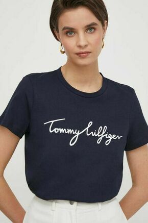 Bombažna kratka majica Tommy Hilfiger ženski
