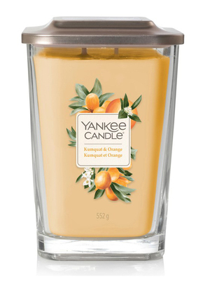 Yankee Candle dišeča sveča Kumquat &amp; Orange velik kvadrat 2 stenja