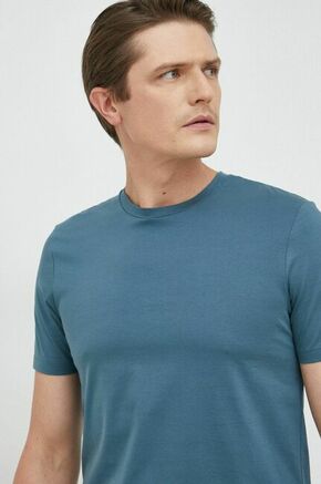 Bombažna kratka majica BOSS mornarsko modra barva - mornarsko modra. Kratka majica iz kolekcije BOSS. Model izdelan iz enobarvne pletenine. Izdelek je izdelan iz visokokakovostnega merceriziranega bombaža - materiala