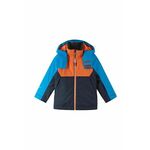 Otroška zimska jakna Reima Autti - modra. Otroška zimska jakna iz kolekcije Reima. Delno podložen model, izdelan iz vodoodpornega materiala z visoko zračnostjo.