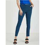 Orsay Černo-modré dámské vzorované kalhoty ORSAY 40