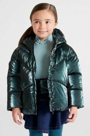 Otroška jakna Mayoral zelena barva - zelena. Jakna iz kolekcije Mayoral. Podloženi model izdelan iz enobarvnega materiala.