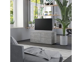 VIDAXL TV omarica betonsko siva 80x34x36 cm iverna plošča