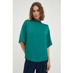 Majica Lovechild ženska, zelena barva - zelena. Bluza iz kolekcije Lovechild, izdelana iz enobarvne tkanine. Model iz zračne viskozne tkanine.