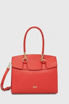 Torbica Silvian Heach rdeča barva - rdeča. Srednje velika torbica iz kolekcije Silvian Heach. Model na zapenjanje